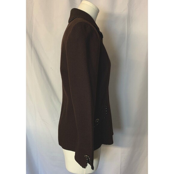 VTG St. John Collection Marie Gray Womens Sz. 4 Brown Button Jacket Blazer USA - Picture 4 of 12